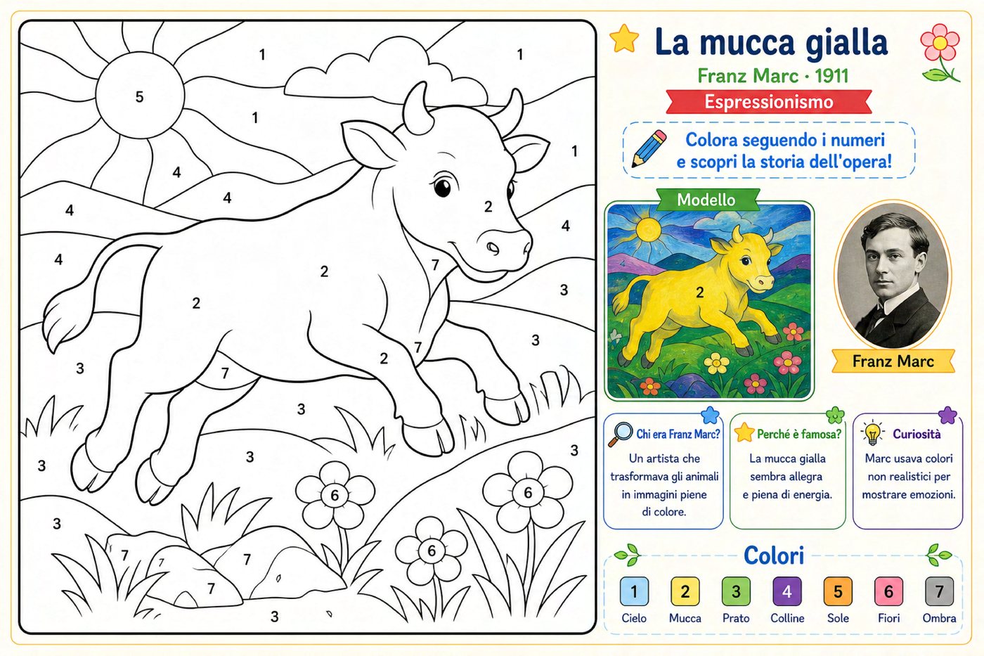 Pagina reale La mucca gialla
